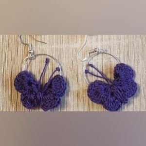 Crochet earrings.